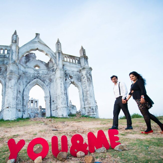 "Ruined Gothic Church Built in the 1700s by French Missionaries, Now a Timeless Relic Amidst Backwaters"