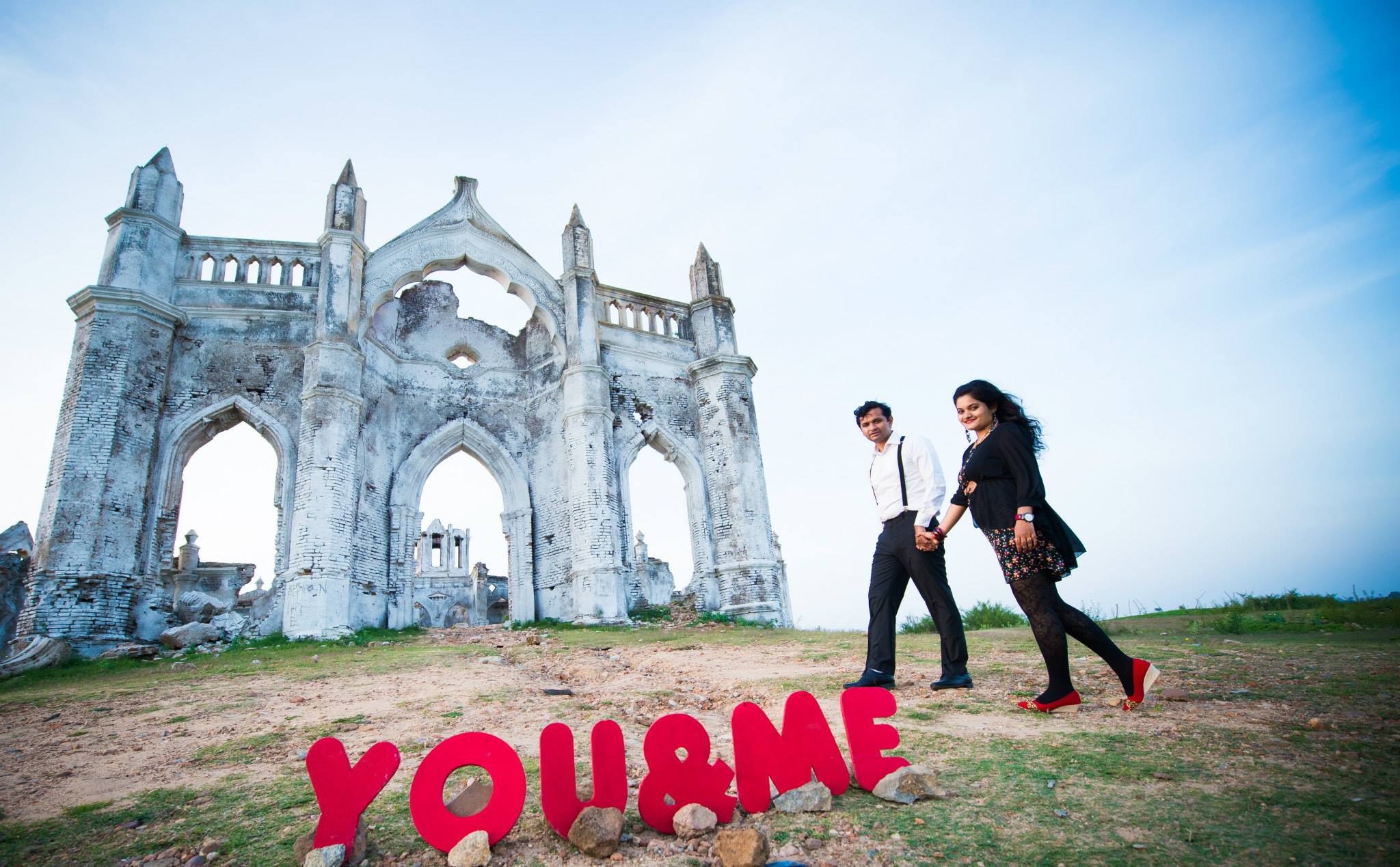 "Ruined Gothic Church Built in the 1700s by French Missionaries, Now a Timeless Relic Amidst Backwaters"